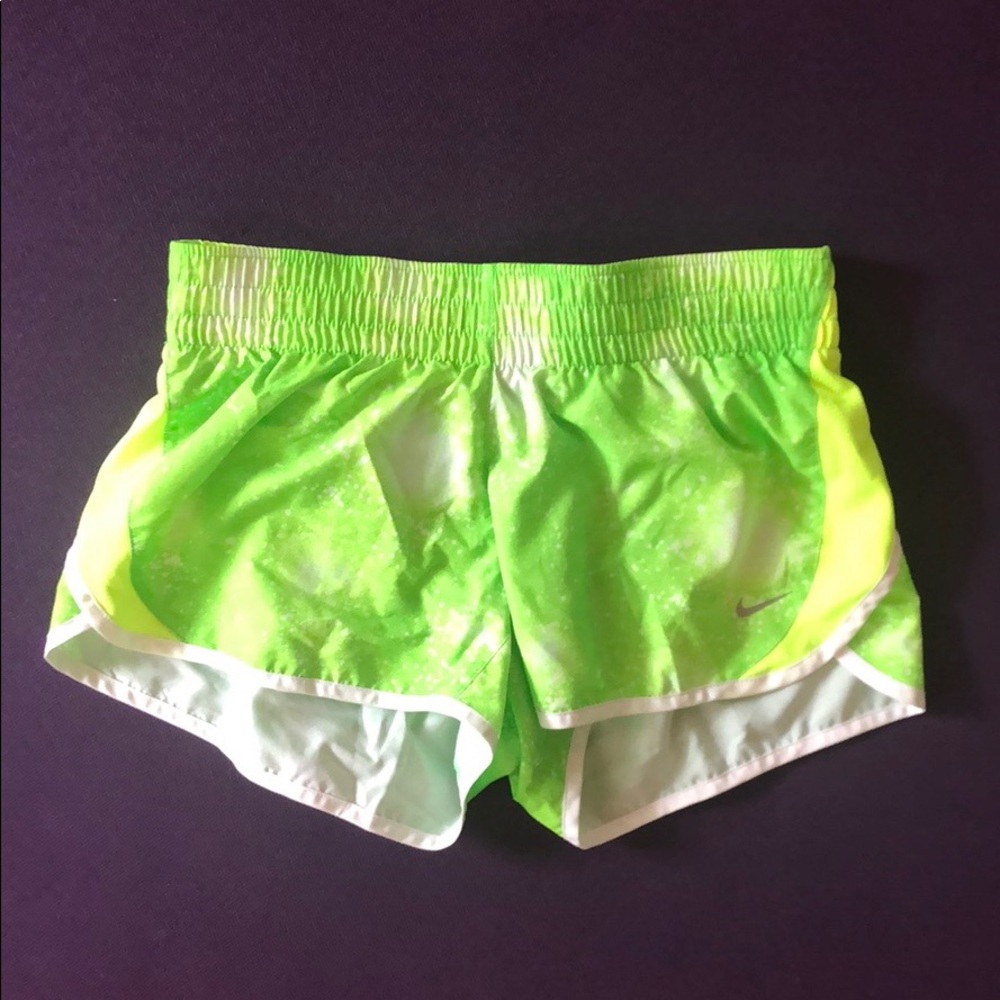 Nike dry fit neon running shorts